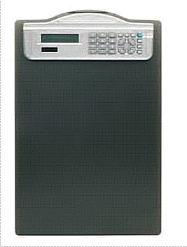 Clipboarduri pentru documente - Clipboard simplu A4, din plastic rigid, cu calculator, ALCO - negru