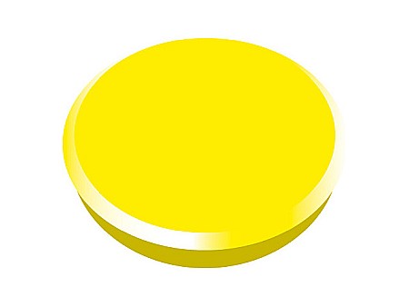 Accesorii pentru table magnetice - Magneti 24mm, 10/cutie, ALCO - galben