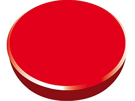 Accesorii pentru table magnetice - Magneti 38mm, strong, 10/cutie, ALCO - rosu