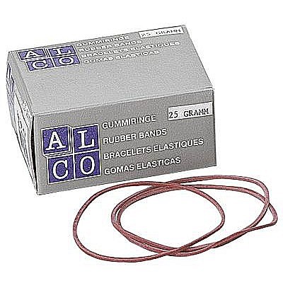 Elastice & Buretiere - Elastice pentru bani, 50g/cutie, D 85 x 1,5mm, ALCO