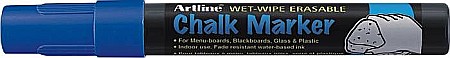 Instrumente de scris - Marker cu creta ARTLINE, pentru table de scris, varf 4.0mm - albastru