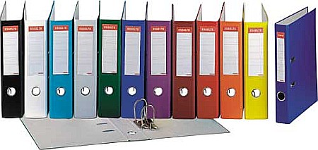 Organizare si arhivare - Biblioraft ESSELTE Economy, A4, plastifiat PP, margine metalica, 50 mm - portocaliu