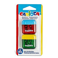 Ascutitori - Ascutitoare mini cu 2 capete si recipient, 2 buc/blister, Carioca