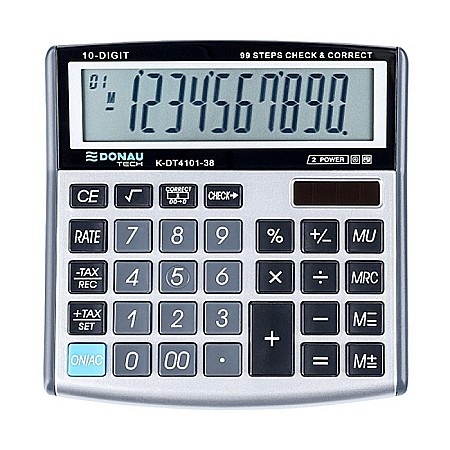 Calculatoare de birou - Calculator de birou, 10 digits, Donau Tech DT4101 - argintiu