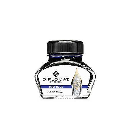 Calimara cu cerneala Diplomat Octopus, 30 ml - albastru ultra marin [1]