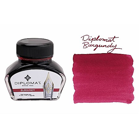 Calimara cerneala - Calimara cu cerneala Diplomat Octopus, 30 ml - visiniu