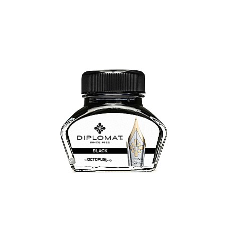 Calimara cu cerneala Diplomat Octopus, 30 ml - negru [1]