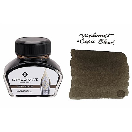 Calimara cerneala - Calimara cu cerneala Diplomat Octopus, 30 ml - negru sepia