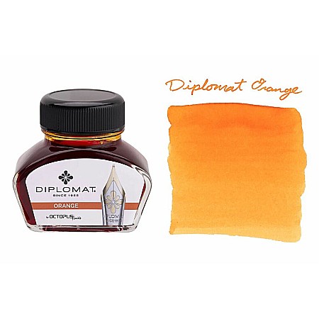 Calimara cerneala - Calimara cu cerneala Diplomat Octopus, 30 ml - portocaliu