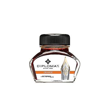 Calimara cu cerneala Diplomat Octopus, 30 ml - portocaliu [1]