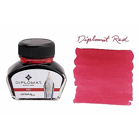 Calimara cu cerneala Diplomat Octopus, 30 ml - rosu [1]