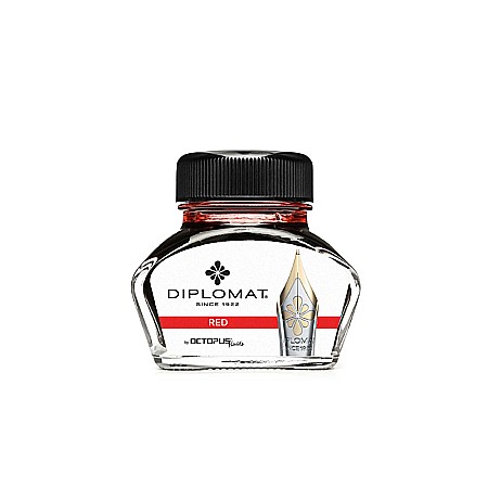 Calimara cerneala - Calimara cu cerneala Diplomat Octopus, 30 ml - rosu