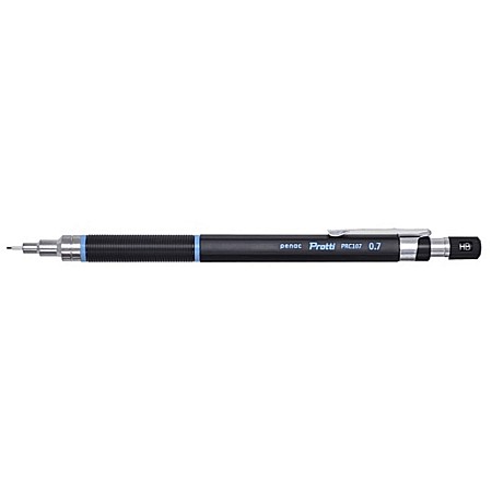 Creioane mecanice si rezerve - Creion mecanic profesional PENAC Protti PRC-107, 0.7mm, con metalic cu varf cilindric fix - albastru