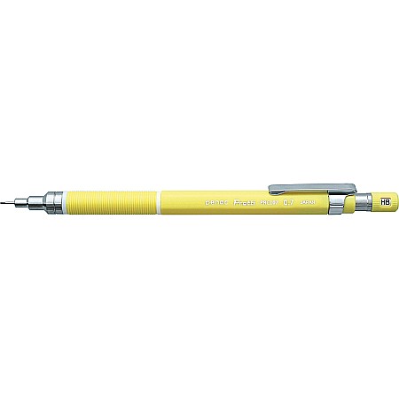 Creioane mecanice si rezerve - Creion mecanic profesional PENAC Protti PRC-107, 0.7mm, con metalic cu varf cilindric fix - galben