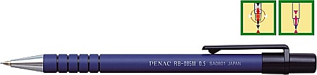 Creion mecanic PENAC RB-085M, rubber grip, 0.7mm, con si varf metalic - corp albastru