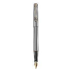 Stilouri si rezerve - Stilou Diplomat Traveller, cu penita M, din otel inoxidabil - stainless steel gold