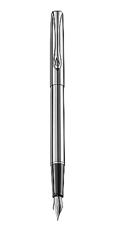 Instrumente de scris de lux - DIPLOMAT Traveller - Stainless Steel - stilou cu penita M, din otel inoxidabil