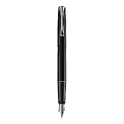Stilouri si rezerve - Stilou Diplomat Traveller, cu penita M, din otel inoxidabil - black lacquer