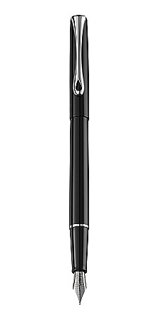 Instrumente de scris de lux - DIPLOMAT Traveller - Black Lacquer - stilou cu penita M, din otel inoxidabil