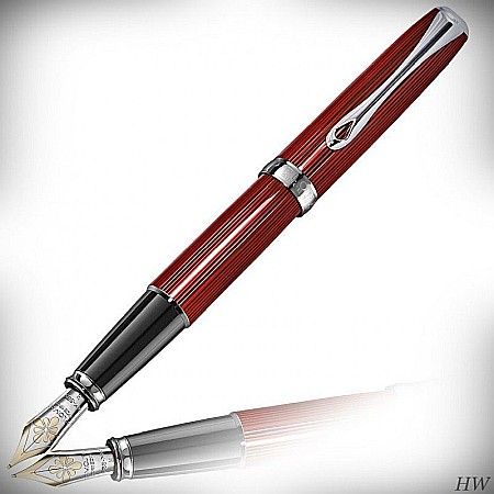 Instrumente de scris de lux - DIPLOMAT Excellence A2 - Sky-Line Red - stilou cu penita M, aurita 14kt.