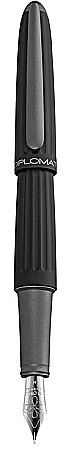 Instrumente de scris de lux - DIPLOMAT Aero Black - stilou cu penita M, din otel inoxidabil