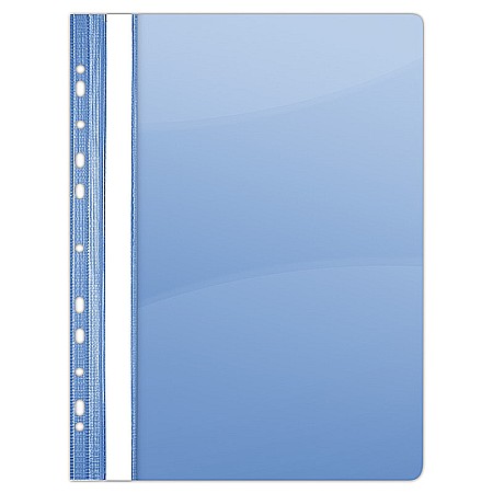 Dosar plastic PVC, cu sina si multiperforatii, 10 buc/set, DONAU - albastru