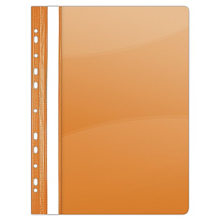 Dosar plastic PVC, cu sina si multiperforatii, 10 buc/set, DONAU - orange