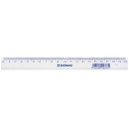 Rigla din plastic transparent, 20cm, DONAU
