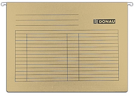 Dosare suspendabile - Dosar suspendabil cu eticheta, bagheta metalica, carton 230g/mp, 5 buc/set, DONAU - maro