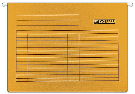 Dosare suspendabile - Dosar suspendabil cu eticheta, bagheta metalica, carton 230g/mp, 5 buc/set, DONAU - orange