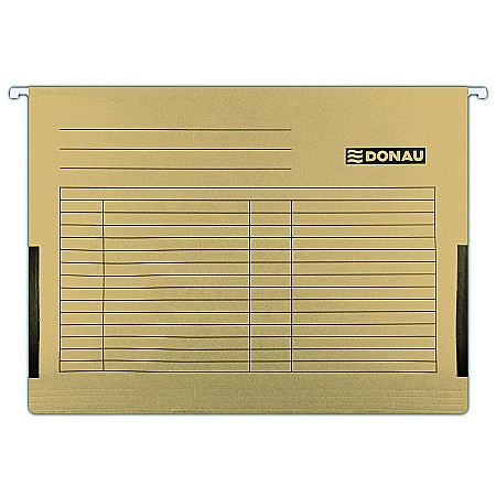 Dosare suspendabile - Dosar suspendabil cu burduf si eticheta , bagheta metalica, 5 buc/set, DONAU - maro