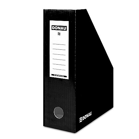 Suporti pentru cataloage - Suport vertical pentru cataloage, A4 - 10cm latime, din carton laminat, DONAU - negru