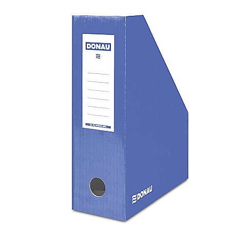 Suporti pentru cataloage - Suport vertical pentru cataloage, A4 - 10cm latime, din carton laminat, DONAU - albastru