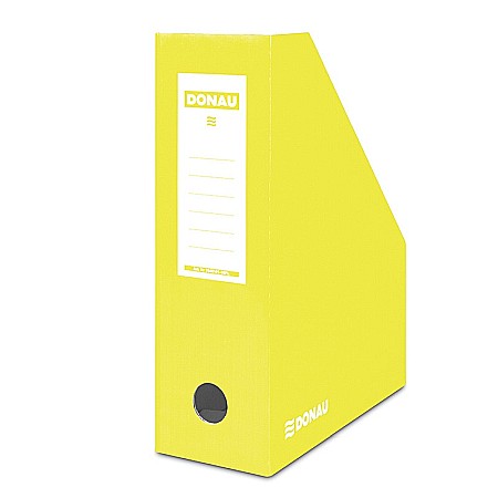Suporti pentru cataloage - Suport vertical pentru cataloage, A4 - 10cm latime, din carton laminat, DONAU - galben