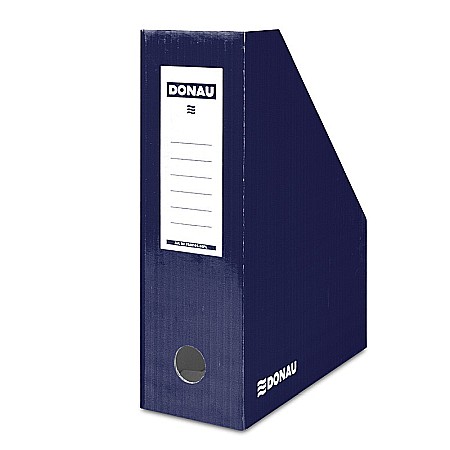 Suporti pentru cataloage - Suport vertical pentru cataloage, A4 - 10cm latime, din carton laminat, DONAU - bleumarin