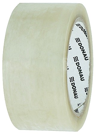 Banda adeziva - Banda adeziva 48mm x 66 m, 46 microni, pe baza de solvent, DONAU - transparent