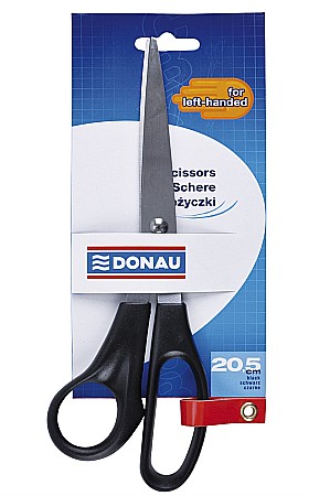 Foarfeci - Foarfeca otel, ergonomica, 20.5cm, pentru stangaci, DONAU Classic - maner negru
