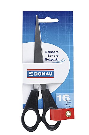 Foarfeci - Foarfeca otel, ergonomica, 16cm, DONAU Classic- maner negru
