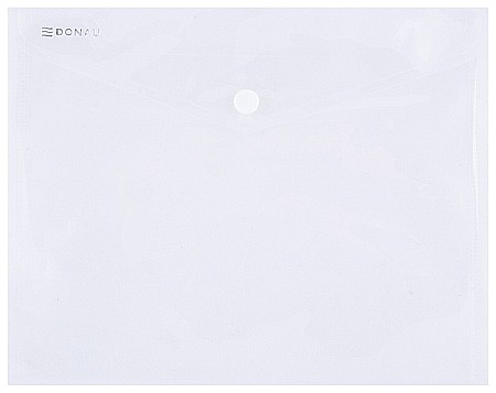Mape din plastic - Mapa PP protectie documente A5 landscape, inchidere cu capsa, 10/set, DONAU - transparent