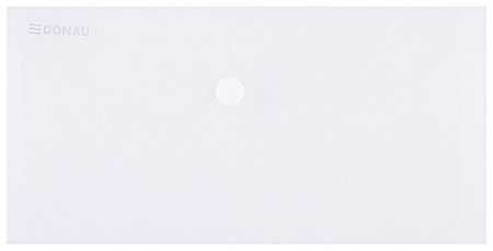 Mape din plastic - Mapa PP protectie documente DL landscape, inchidere cu capsa, 10/set, DONAU - transparent