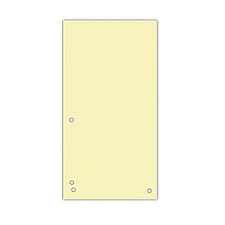 Separatoare carton pentru biblioraft, 190 g/mp, 105 x 235mm, 100/set, DONAU Duo - galben