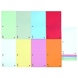 Separatoare carton pentru biblioraft, 190 g/mp, 105 x 235mm, 100/set, DONAU Duo - asortate