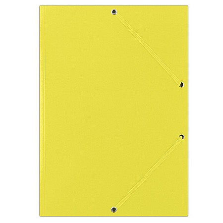 Mape din carton - Mapa din carton plastifiat, cu elastic pe colturi, 400gsm, DONAU - galben