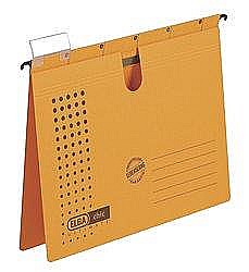 Dosare suspendabile - Dosar suspendabil cu sina, carton 230g/mp, bagheta metalica, ELBA Chic - galben