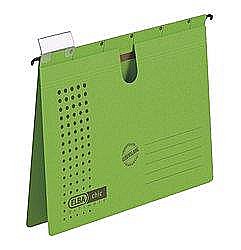Dosare suspendabile - Dosar suspendabil cu sina, carton 230g/mp, bagheta metalica, ELBA Chic - verde