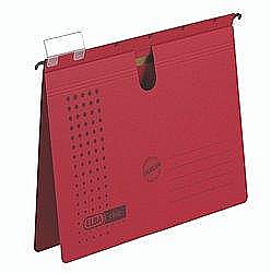 Dosare suspendabile - Dosar suspendabil cu sina, carton 230g/mp, bagheta metalica, ELBA Chic - rosu