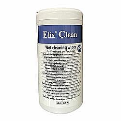 Sisteme de afisare - Servetele umede pentru curatare table albe pentru scris, 100/tub, ELIX Clean