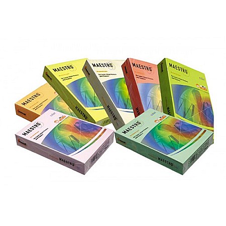 Produse din hartie - Hartie colorata MAESTRO A4, 160 g, 250 coli/top- disponibila in diverse culori pastel