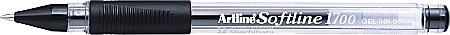 Pixuri cu gel - Pix cu gel ARTLINE Softline 1700, rubber grip, varf 0.7mm - negru