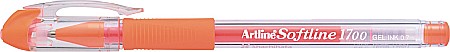 Pixuri cu gel - Pix cu gel ARTLINE Softline 1700, rubber grip, varf 0.7mm - orange fluorescent